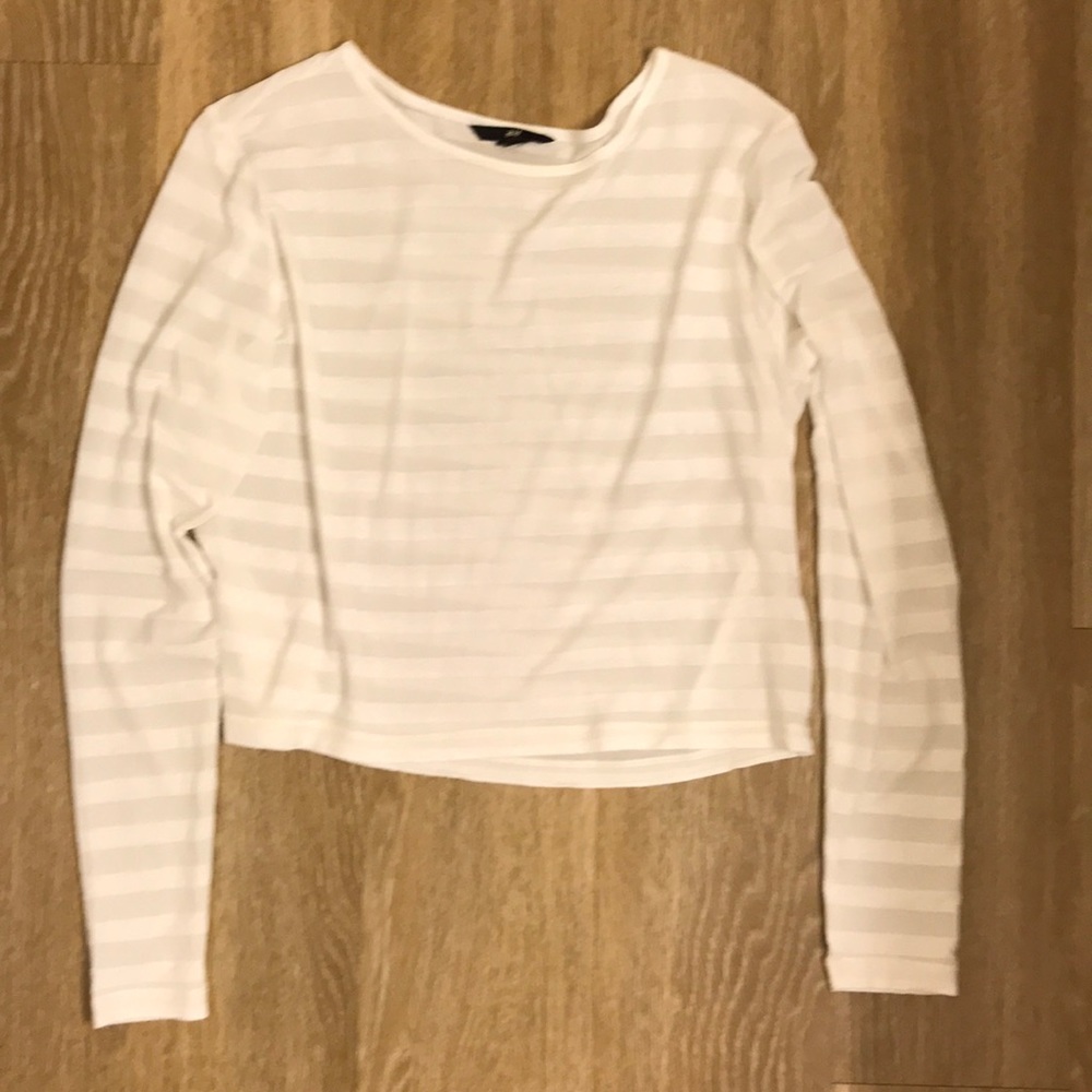 H&M white crop top small